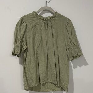 J. Crew Sage Linen Blouse